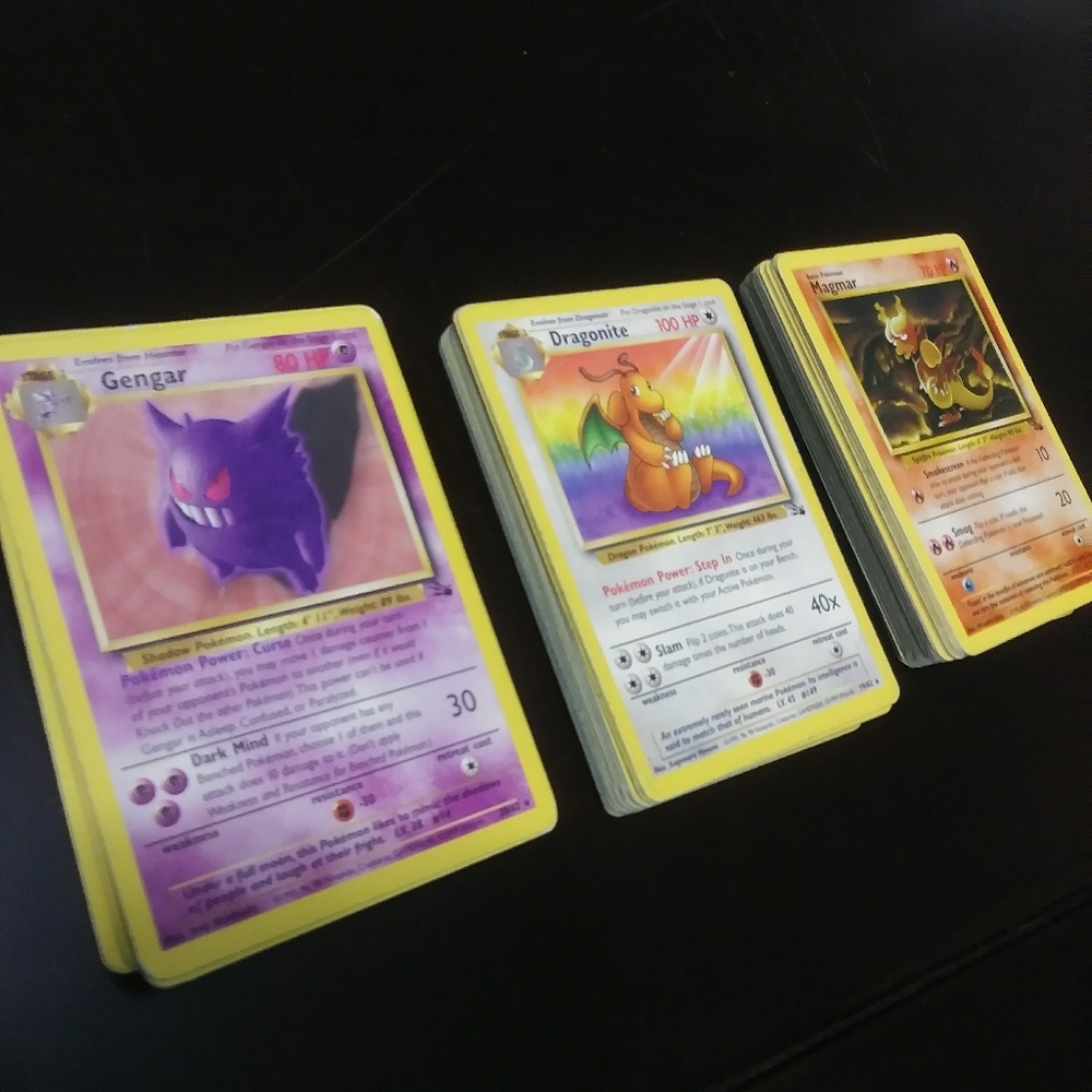Pokemon cards fossil, 1999